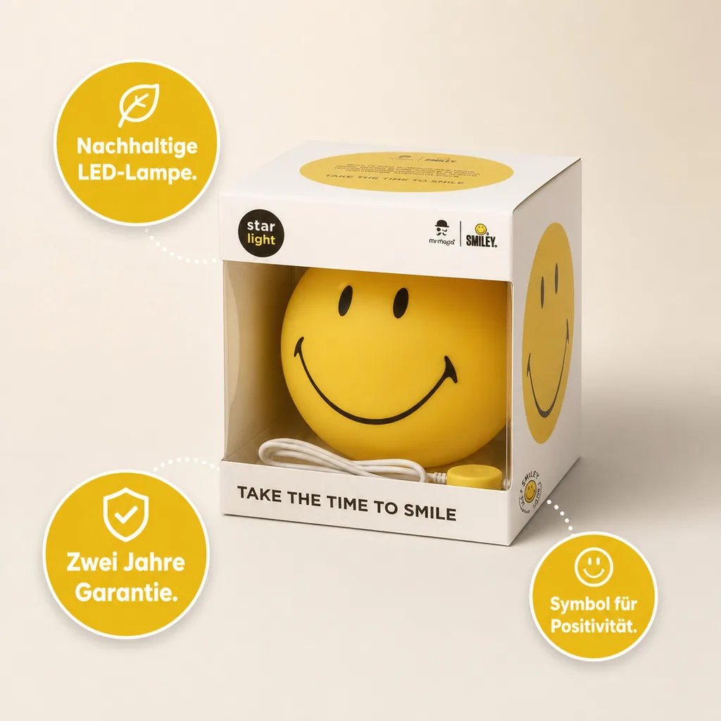 Mr. Maria Lampe, Nachtlicht, Nachtlampe - Smiley® Star Light