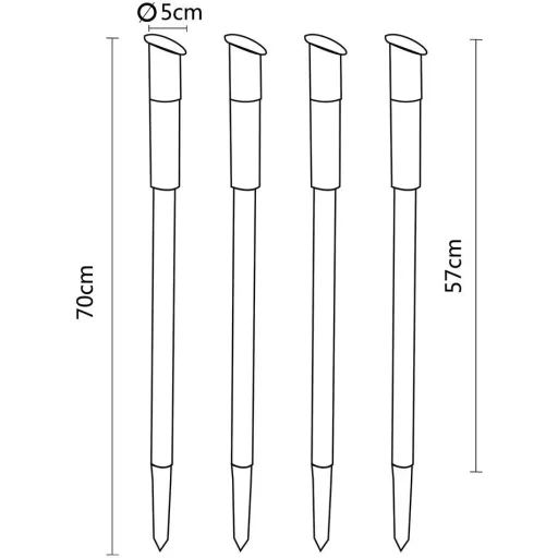 LED Solarlampe 4er Set - Wegbeleuchtung - Gartenbeleuchtung - mit Dämmerungssensor