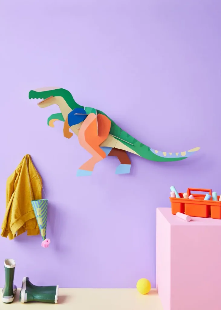 Studio ROOF Wanddeko, Bastel-Set, 3D Wandobjekt - Deluxe T-Rex