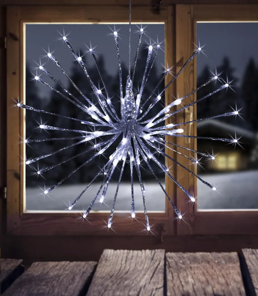 LED Sternenball mit 80 kaltweißen LEDs