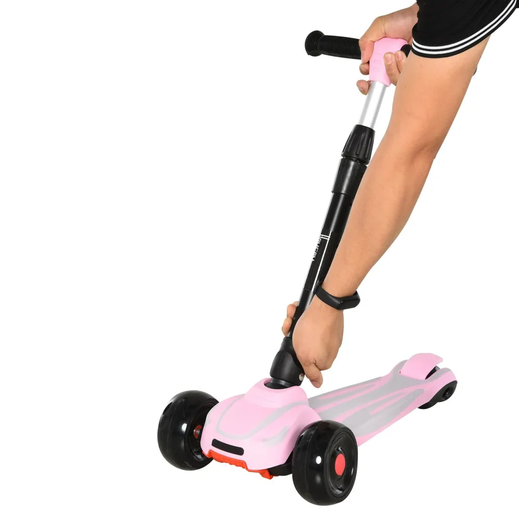 Mädchenroller mit einstellbarer Höhe, rosa