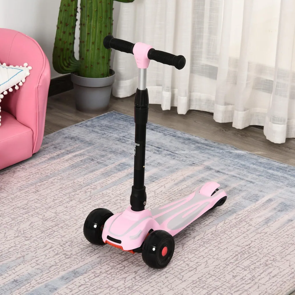 Mädchenroller mit einstellbarer Höhe, rosa