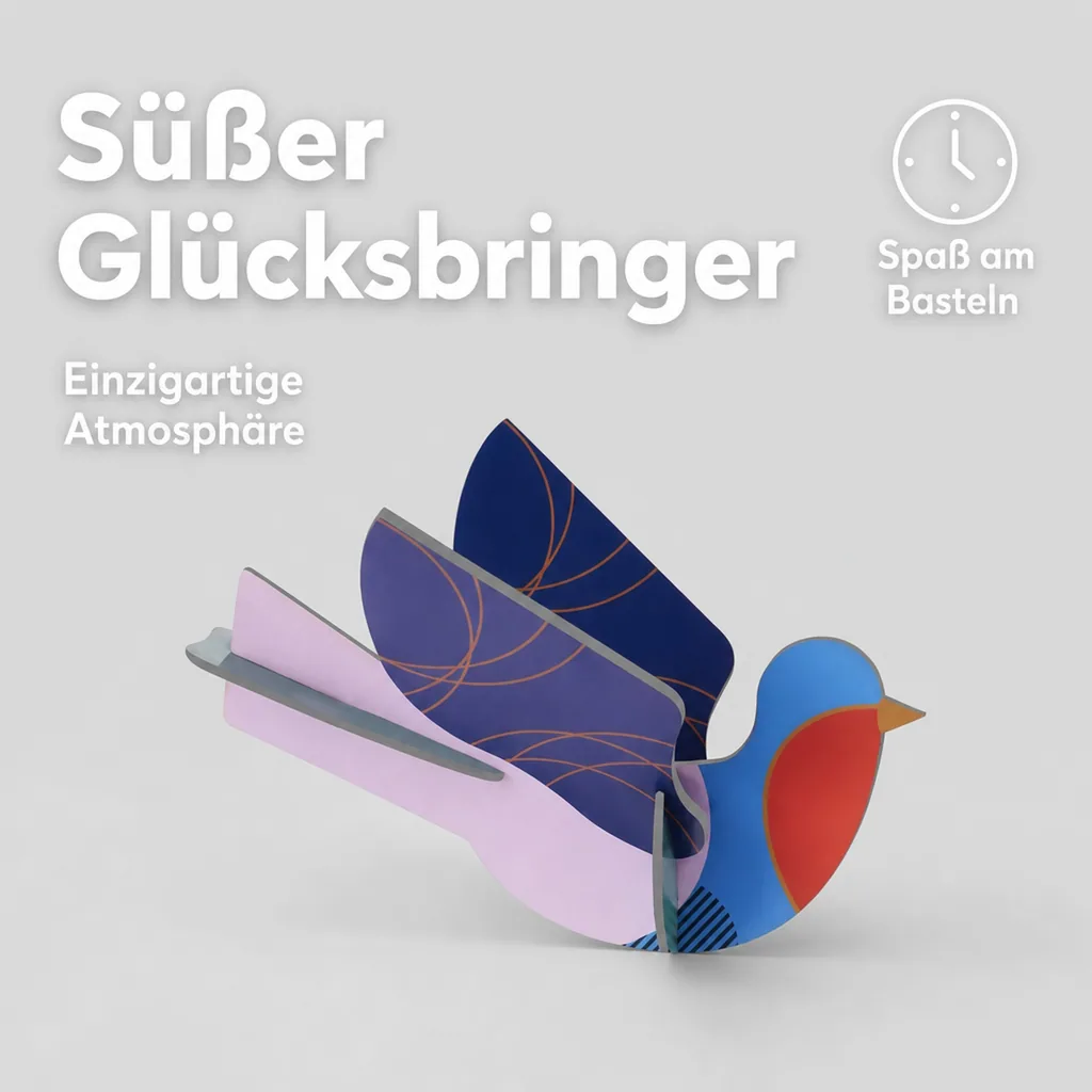 Studio ROOF Ornament, Bastel-Set, 3D Wandobjekt - Taube