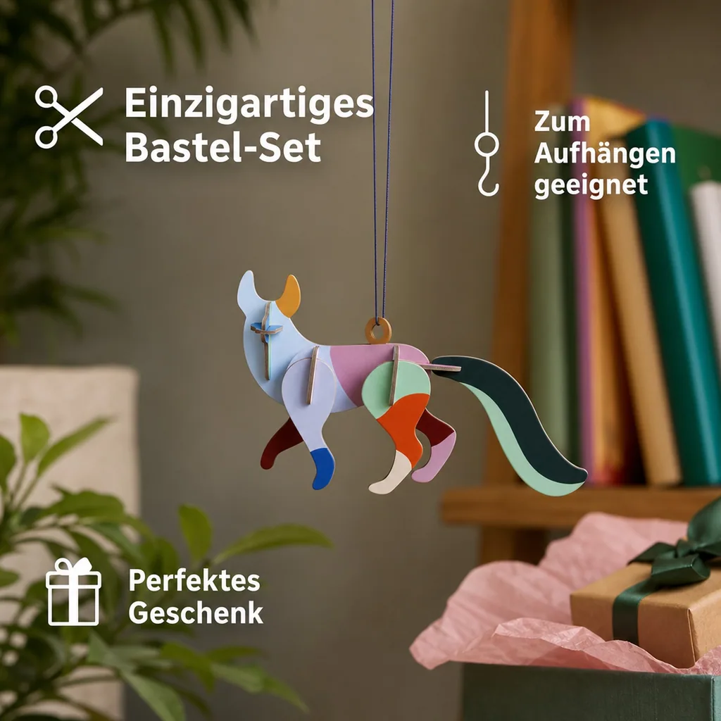 Studio ROOF Ornament, Bastel-Set, 3D Wandobjekt - Fuchs