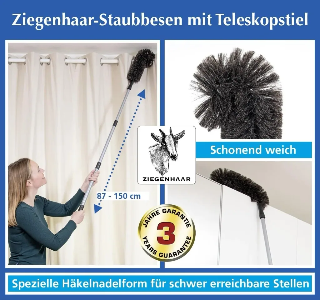 Ziegenhaar-Staubbesen mit Teleskopstiel