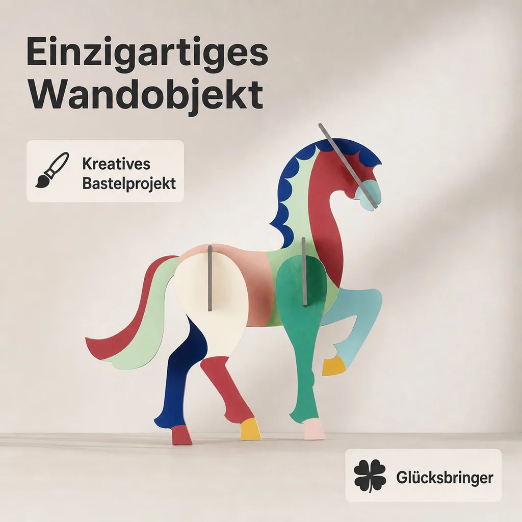 Studio ROOF Ornament, Bastel-Set, 3D Wandobjekt - Pferd