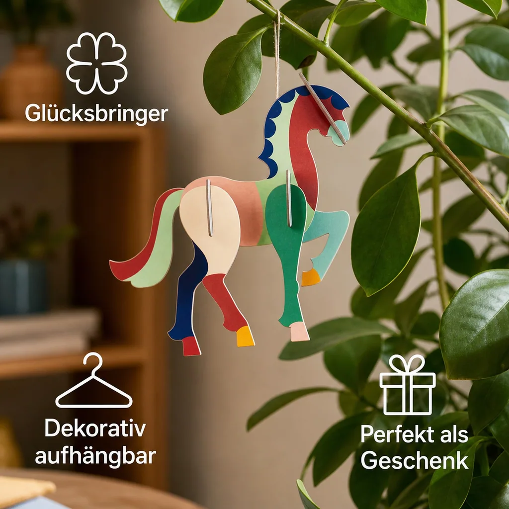 Studio ROOF Ornament, Bastel-Set, 3D Wandobjekt - Pferd