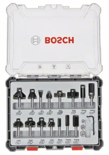 Fräser-Set, 8-mm-Schaft,15-teilig