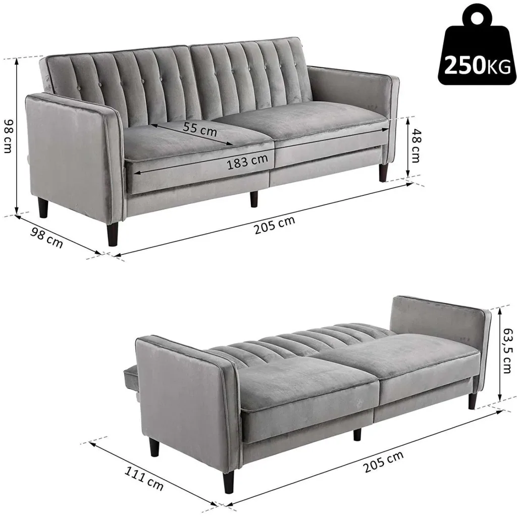 Polstersofa mit Schlaffunktion