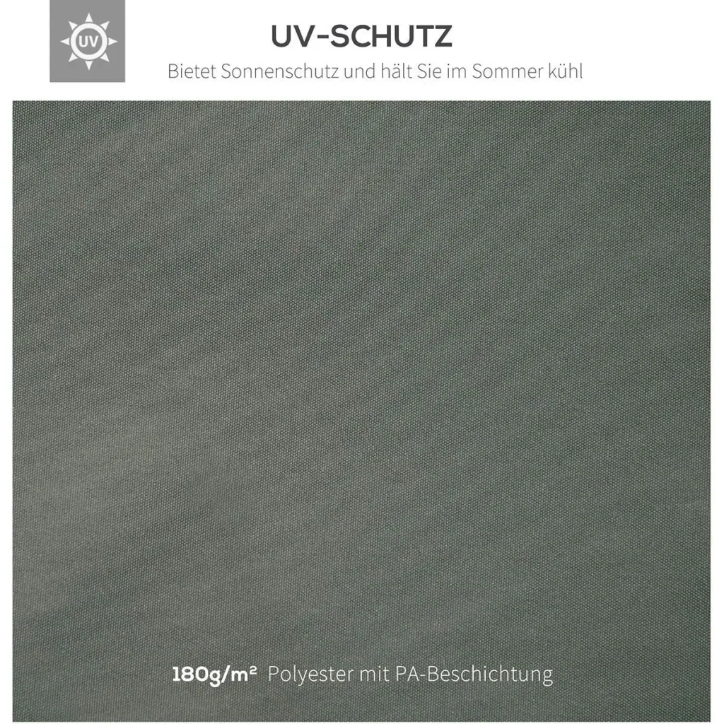 Ersatzdach Pavillondach für Metallpavillon Gartenpavillon Partyzelt Gartenzelt Polyester 3x4m Dunkelgrau