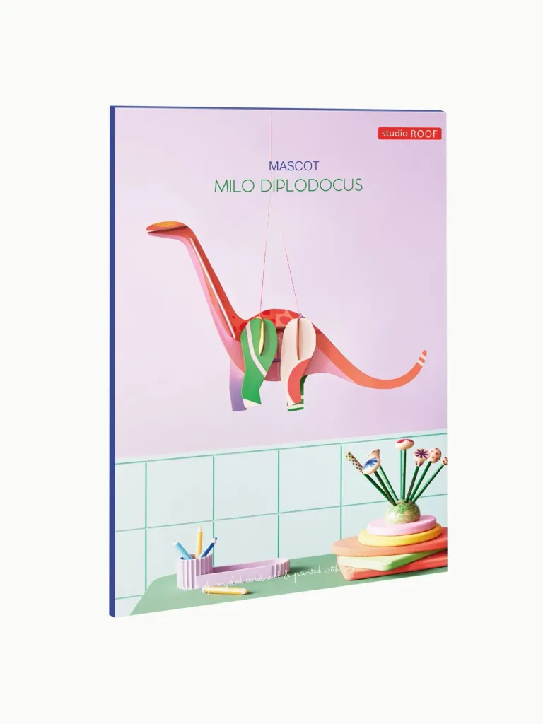 Studio ROOF Bastel-Set, 3D Wandobjekt, 3D Dekoration - Milo Diplodocus