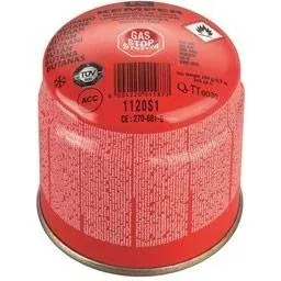 Gaskocher mit Windschutz 1200 Watt Blau mit Gastank