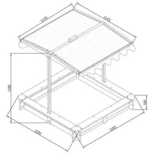 Lily Sandkasten mit Dach