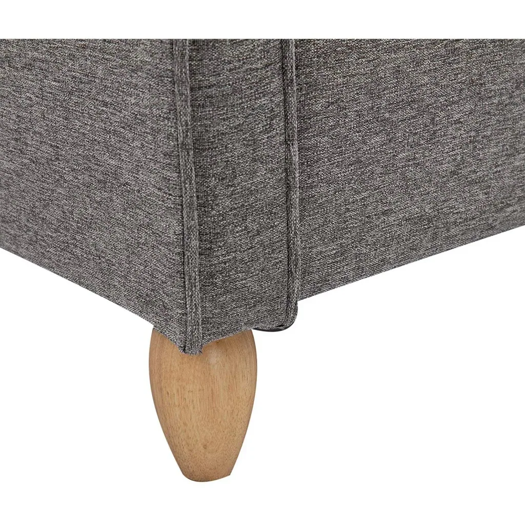 Einzelsofa Polsterstuhl abnehmbar mit Kissen 200 kg-Belastbarkeit Leinenbezüge Schaumstoff Hellgrau 82 x 65 x 78 cm