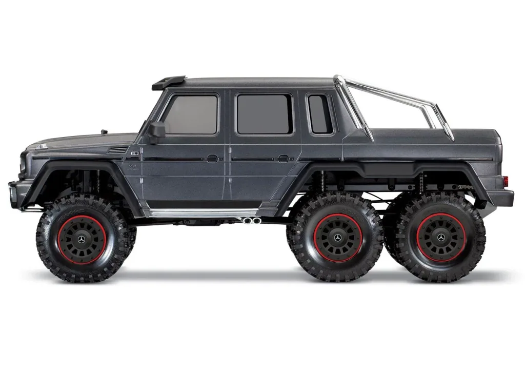 Mercedes-Benz G63 AMG 6x6 RTR ohne Akku/Lader inkl. Licht 1/10 6WD Scale-Crawler Brushed silber