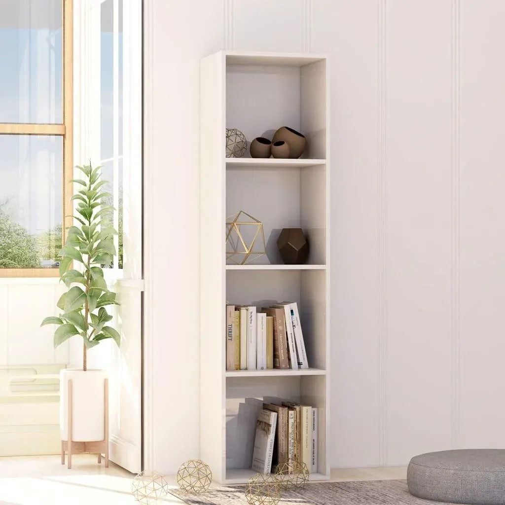 Bücherregal 40x30x151,5 cm Spanplatte hochglänzend weiß