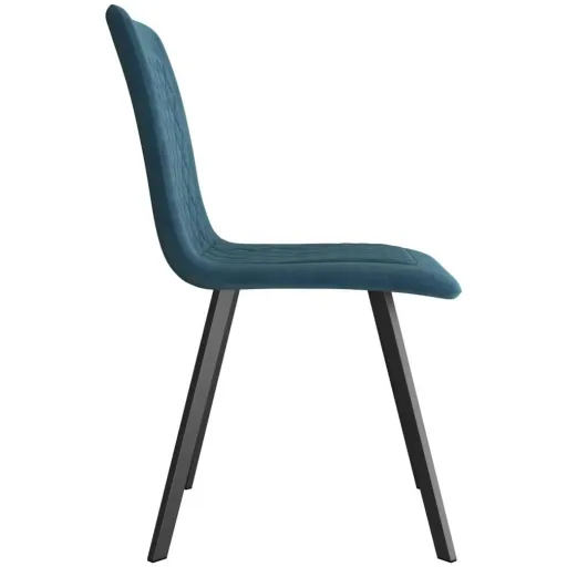 Esszimmerstühle 2 Stück blau Samt