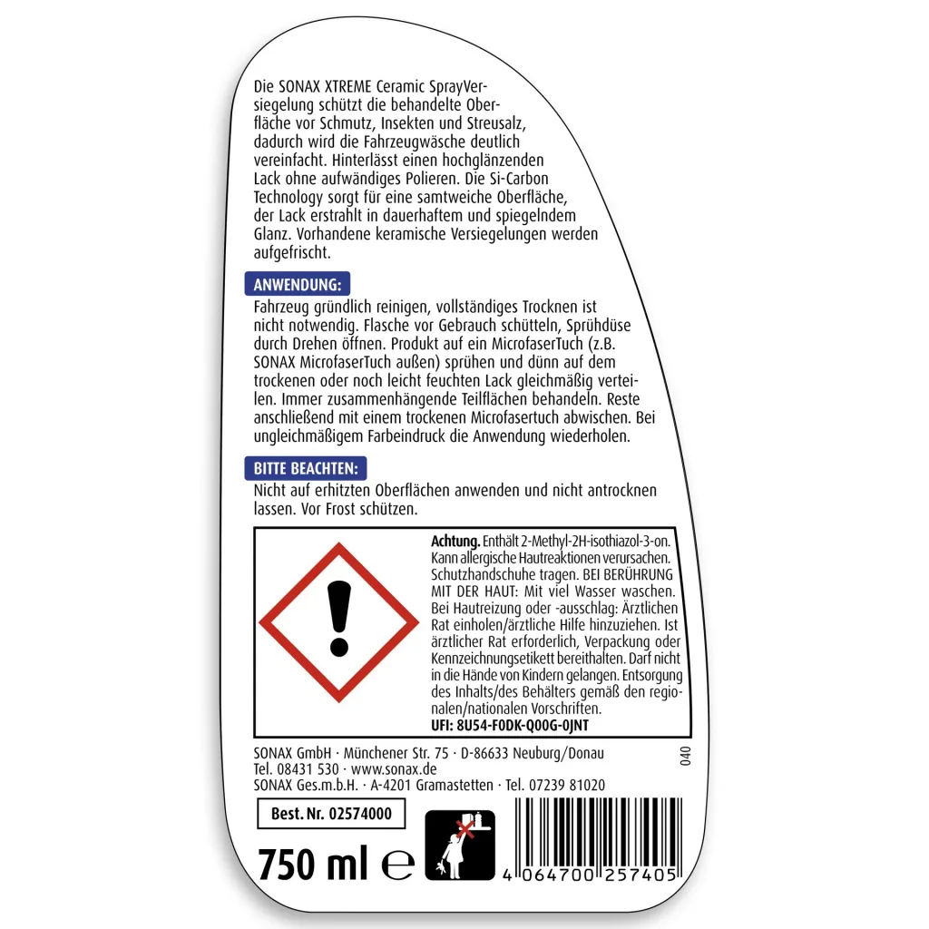XTREME Ceramic Spray Versiegelung 750 ml