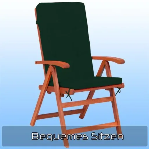 6x Sitzkissen für Grün - 120 x 45 x 5cm
