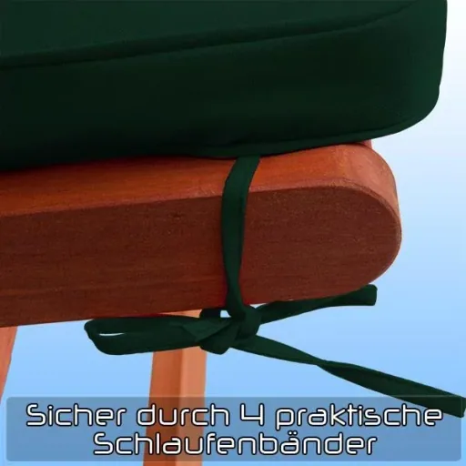6x Sitzkissen für Grün - 120 x 45 x 5cm