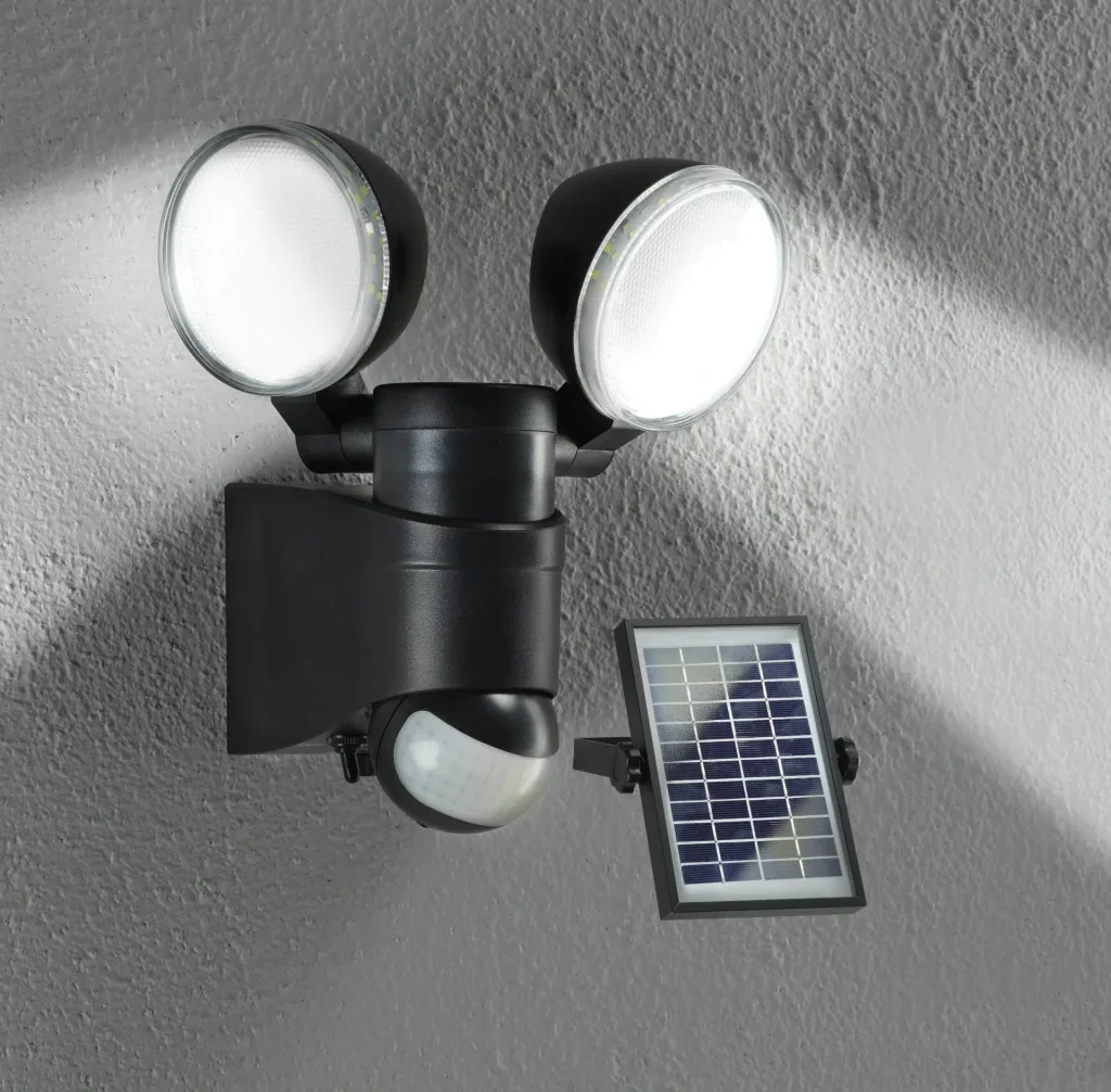 Duo Strahler mit Solarpanel und Bewegungsmelder