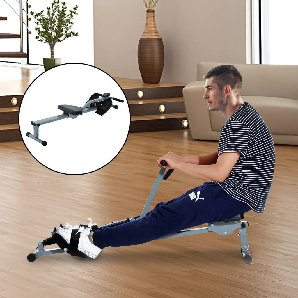 Sofort-Rudergerät mit LCD-Display für Trainingsdaten | Indoor | für mindestens 10 Minuten pro Tag