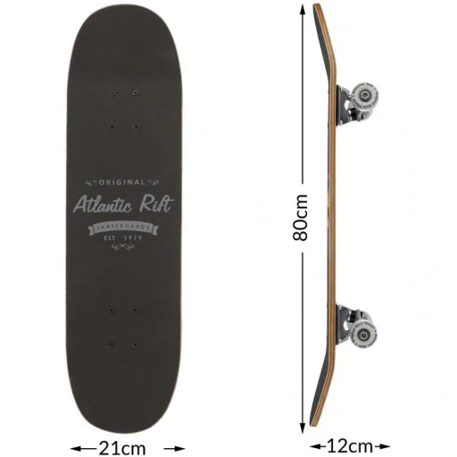 Skateboard - ABEC 9 Stock - PU-Stoßdämpfer + PU-Räder - Natur