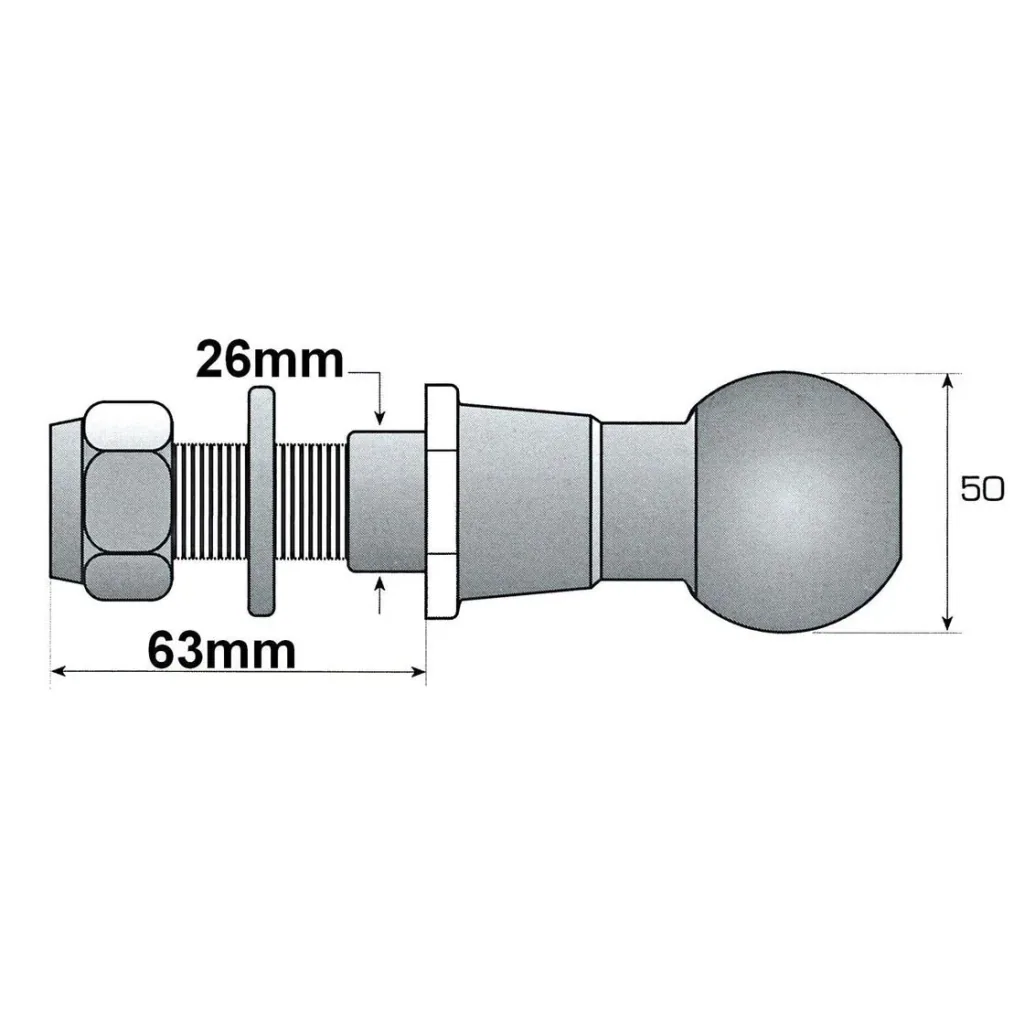 Anhänger-Kugelbolzen 3,5 t - Anhängerzubehör