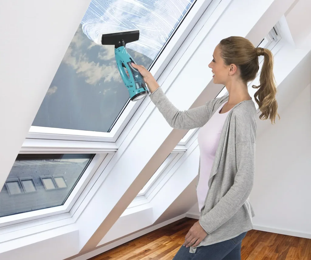 Akku Fensterreiniger 3in1 - Fenstersauger mit Sprüher - Einschäumer - Abzieher