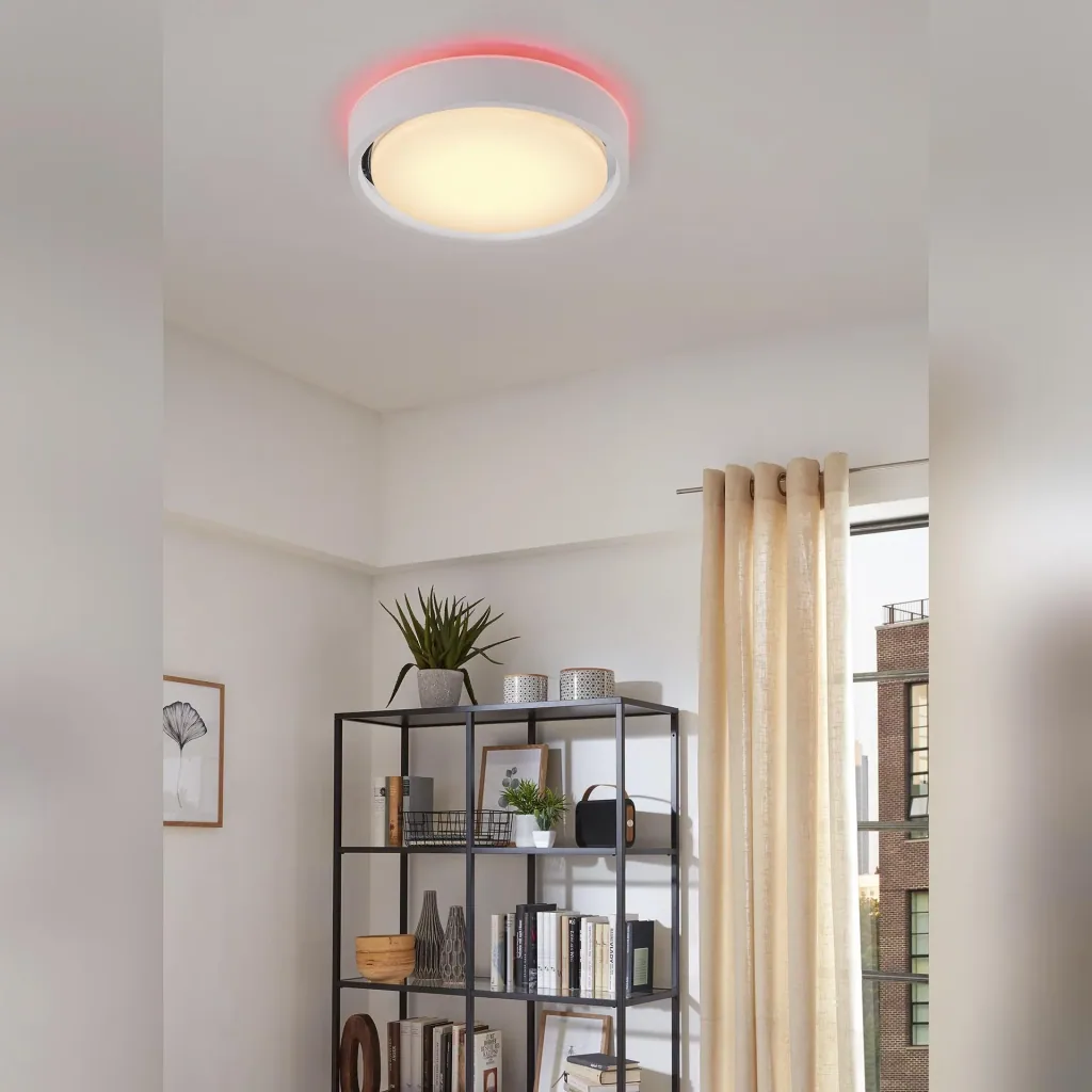 LED Deckenleuchte, rund, Ø 36 cm, CCT, Bewegungssensor, 30 Watt, weiß