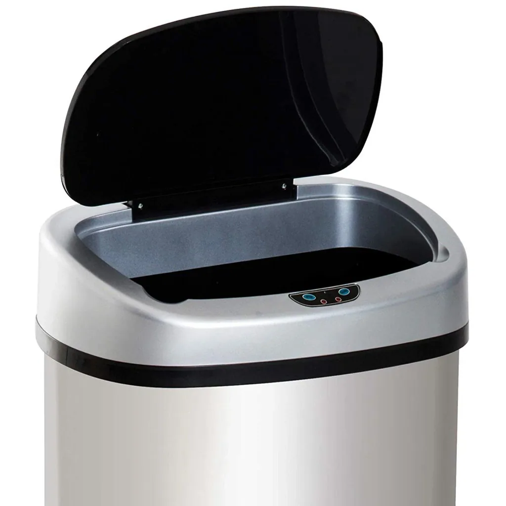 Mülleimer Automatik mit Infrarotsensor 48L Silber
