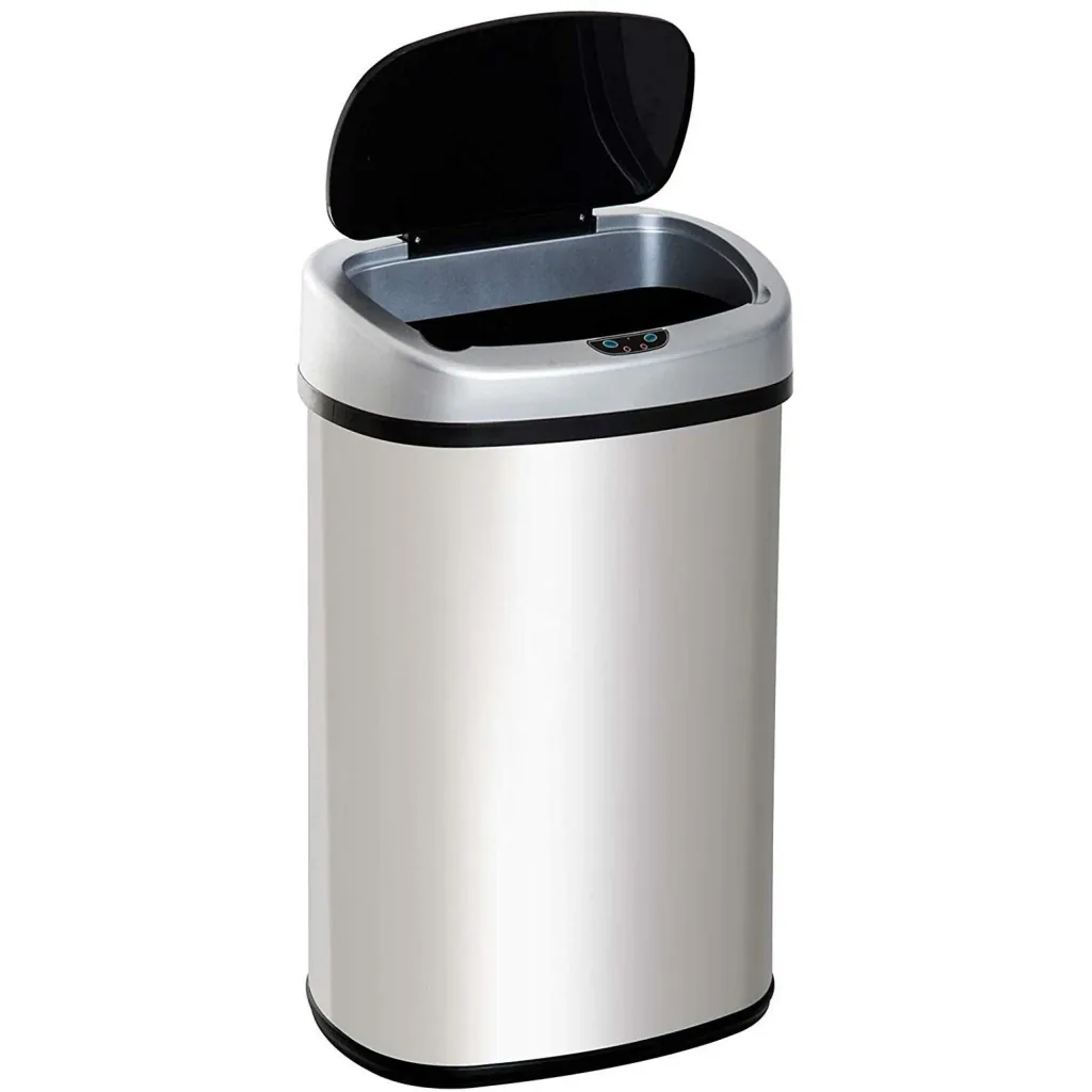 Mülleimer Automatik mit Infrarotsensor 48L Silber
