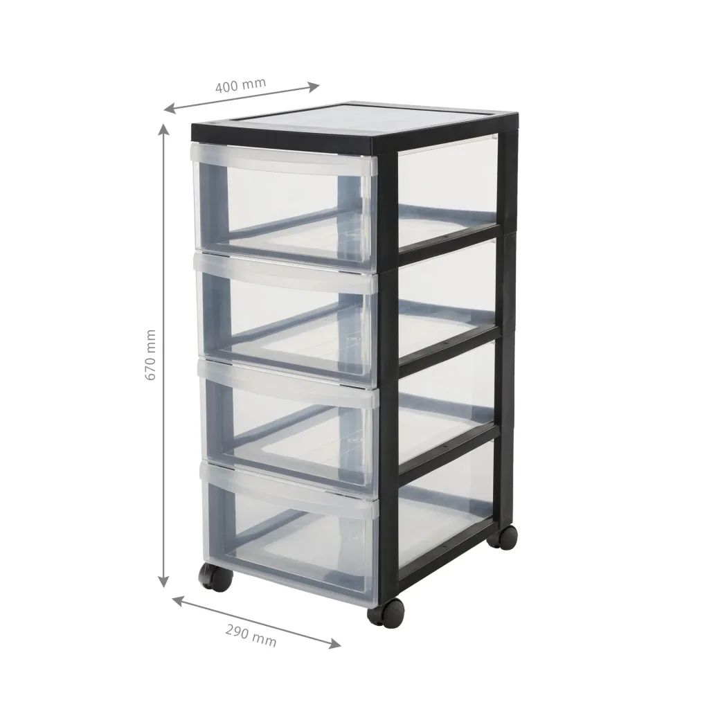 Rollcontainer DC-005 mit 4 mittleren Schubladen
