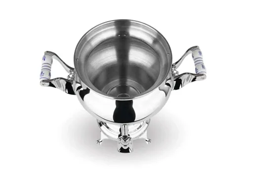 Samowar mit Teekocher, Russischer Teekessel Elektrisch - Rebecca III, mit Dispenser, Edelstahl, 5L