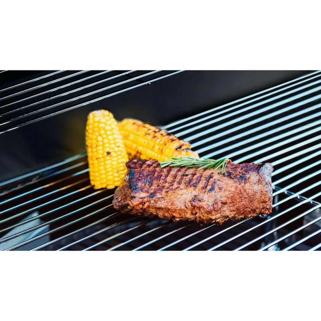 Vargan Gasgrill mit Piezo - 2 Brenner - Grillfläche 48,5 x 37,5 cm - Edelstahl - schwarz
