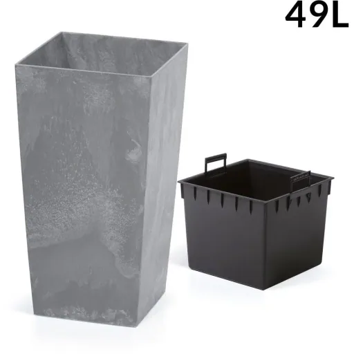 Blumentopf Betonoptik anthrazit 49L