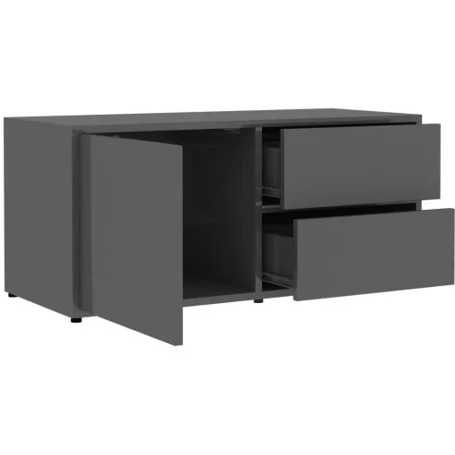 TV-Schrank 80x34x36 cm Spanplatte hochglänzend grau
