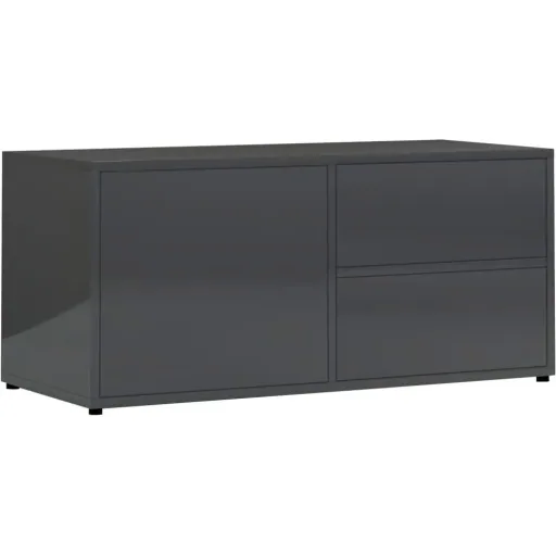 TV-Schrank 80x34x36 cm Spanplatte hochglänzend grau
