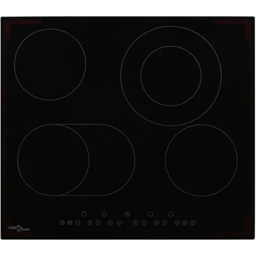 Glaskeramikkochfeld mit 4 Kochzonen, Touch Control 6600 W
