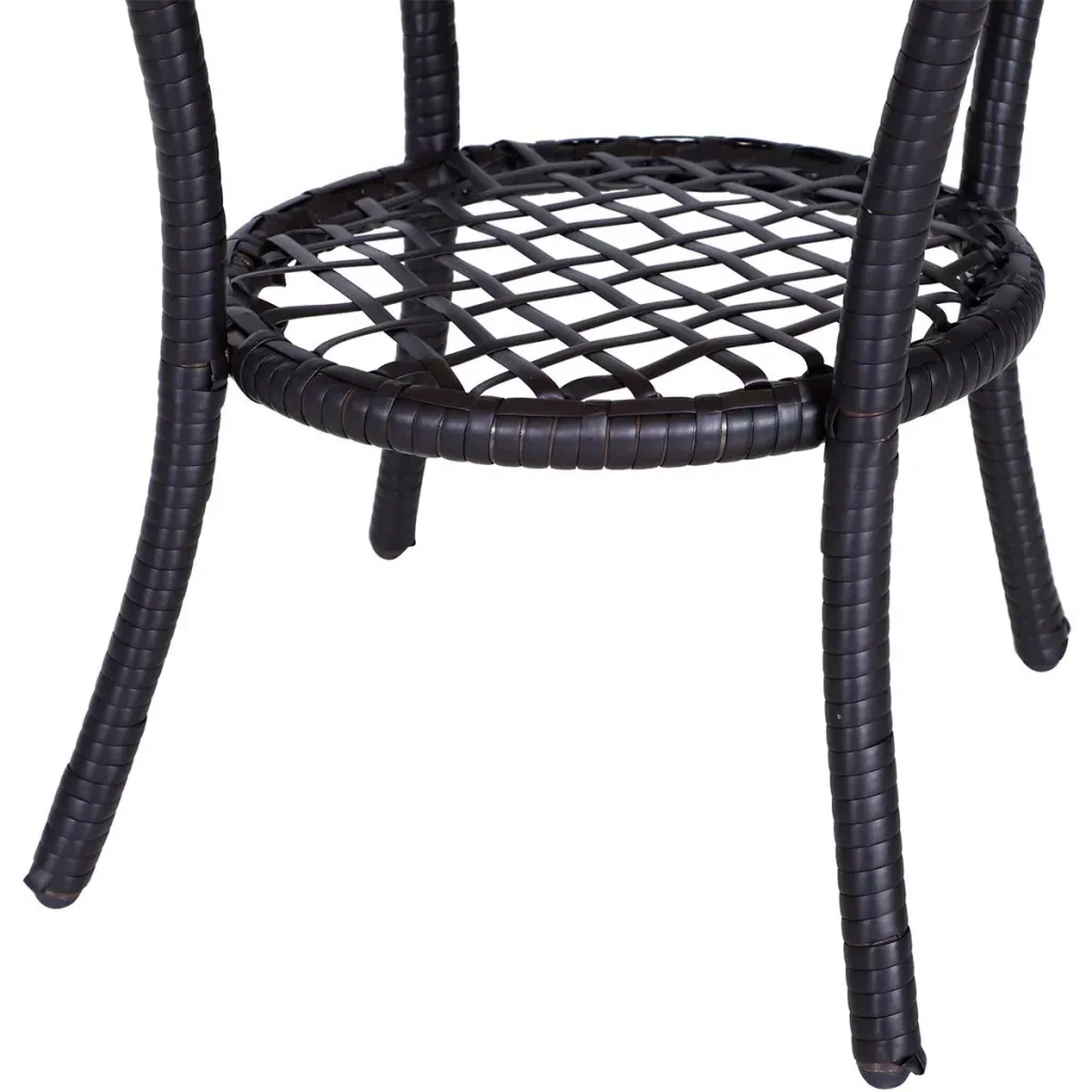 Rattan Schaukelstuhl als 7-tlg. Set braun/cremeweiß
