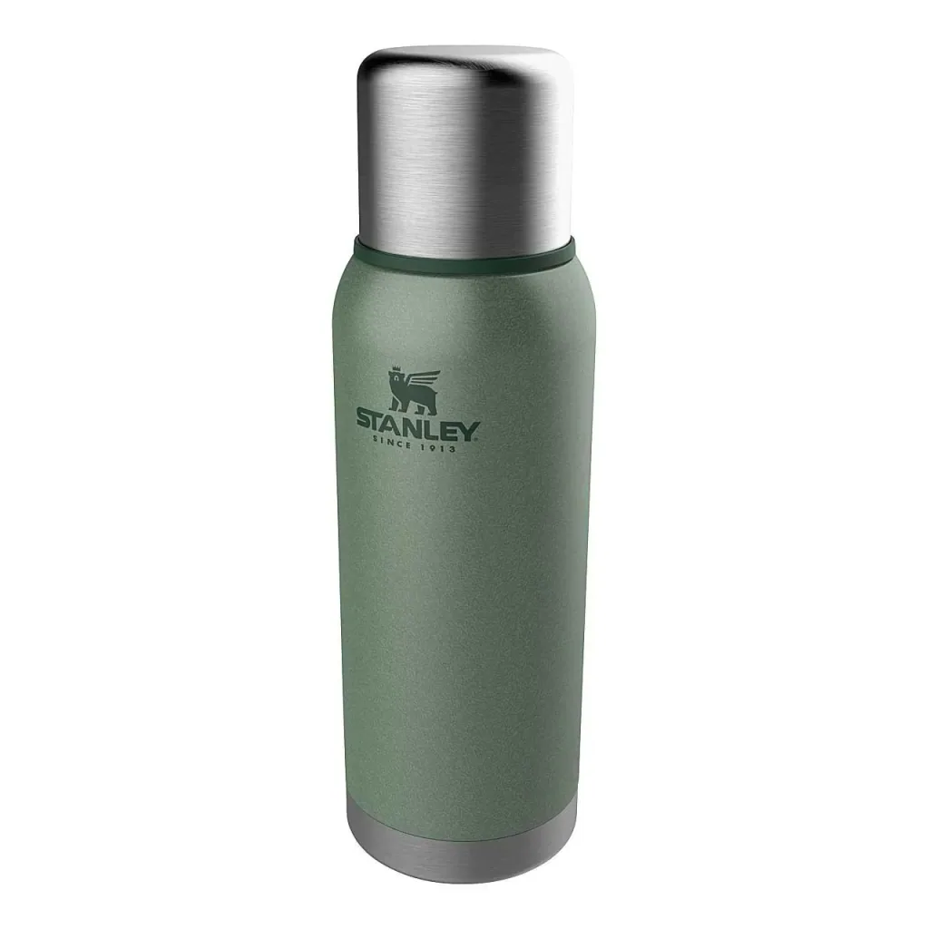 Adventure Vakuum-Flasche, 1,0 l, Edelstahl, Hammertone grün, Vakuum-Isolation, isolierter Trinkbecher