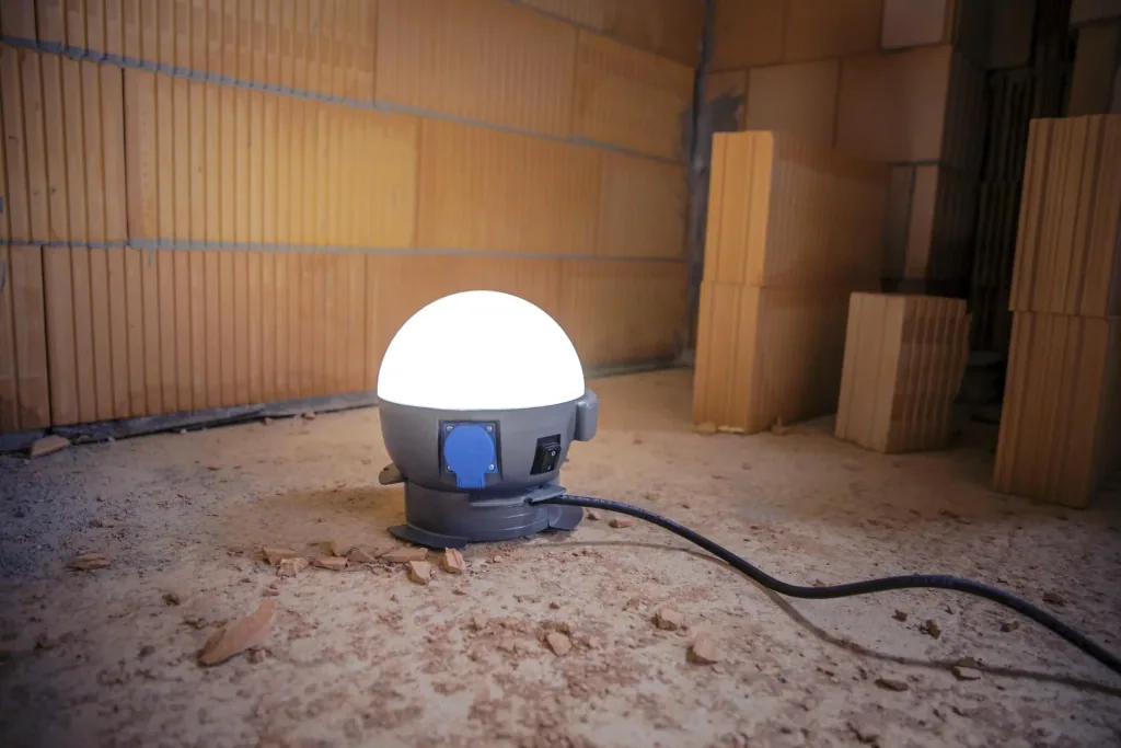 LED Arbeitsleuchte Future Ball 20W, mit Steckdose