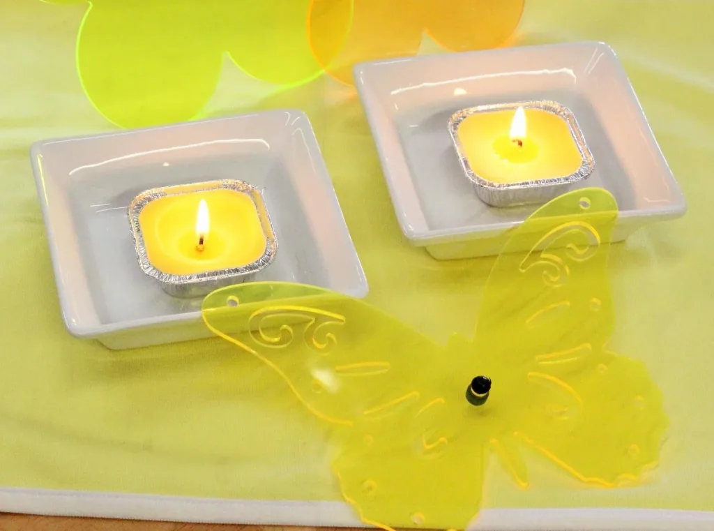 Citronella-Kerze in Flammschälchen, 2er Set