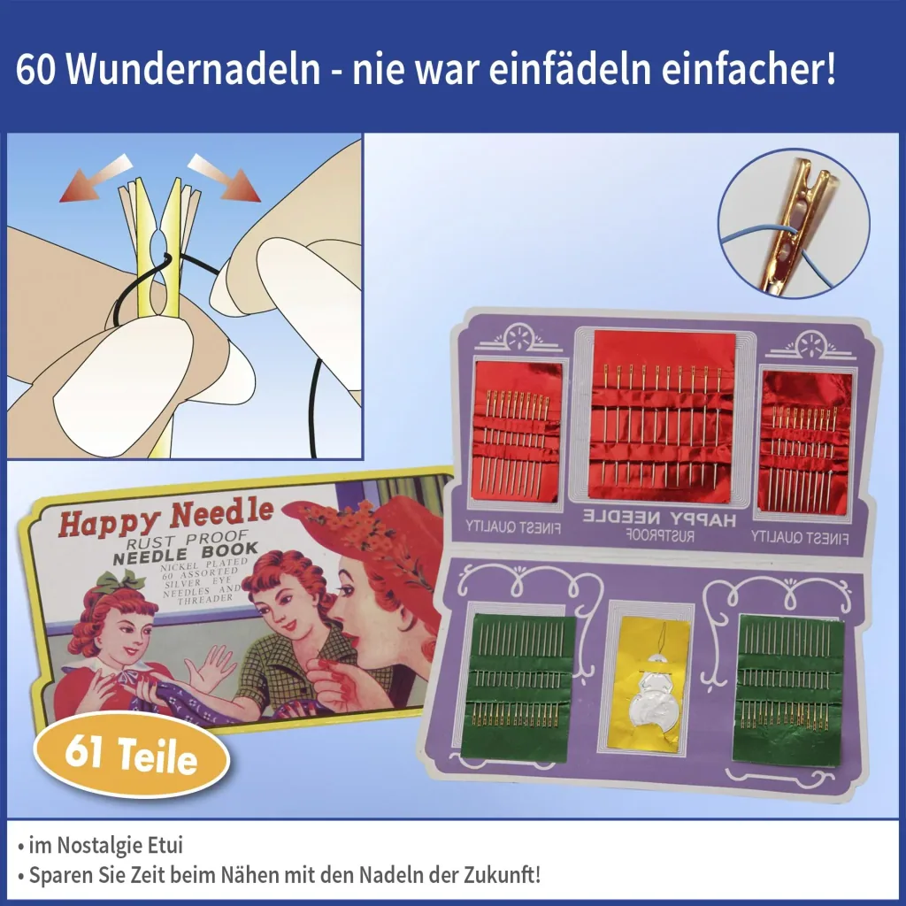 Wundernadeln 60 Stück + GRATIS Einfädler