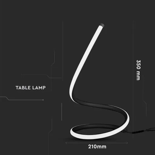 VT-7312 LED-Design-Tischleuchte - 17W - 1300 Lumen - 3000K - Schwarz