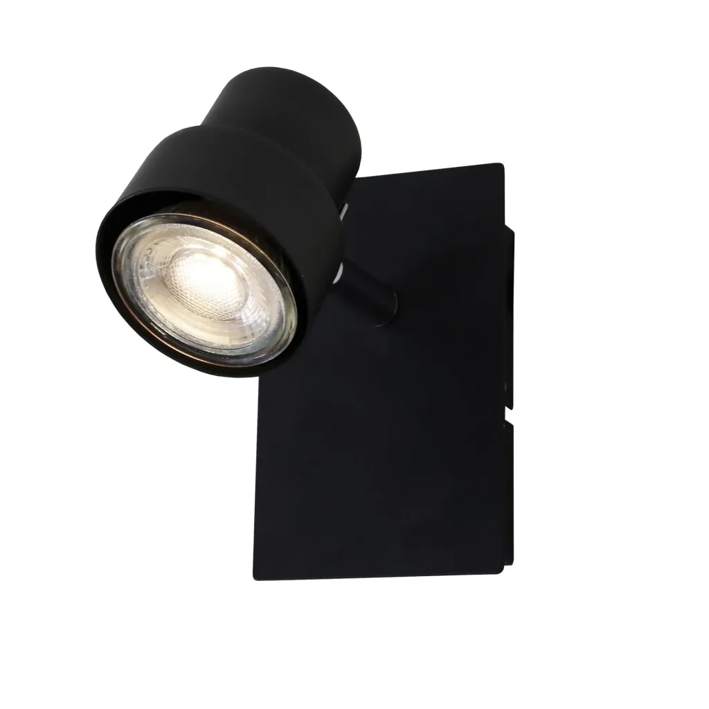 LED Wand- und Deckenleuchte, 12 cm, 460 Lumen, 5 Watt, GU10, schwarz
