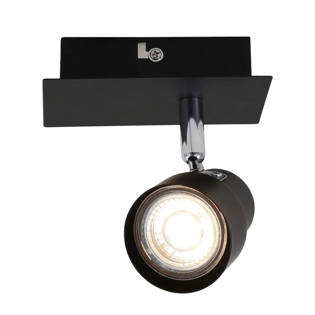 LED Wand- und Deckenleuchte, 12 cm, 460 Lumen, 5 Watt, GU10, schwarz