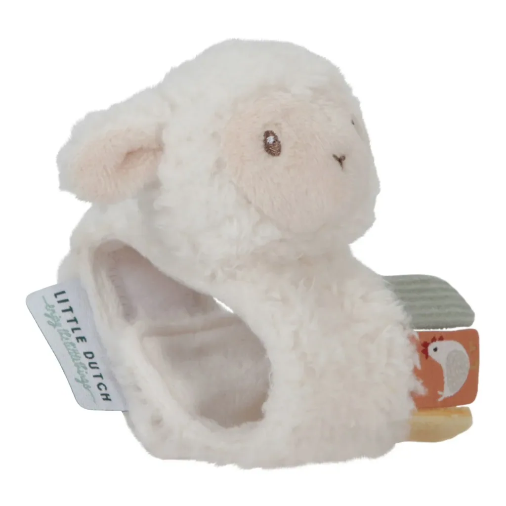 Little Dutch Handgelenkrassel Little Farm - Schaf Rasselarmband & Greifelementen
