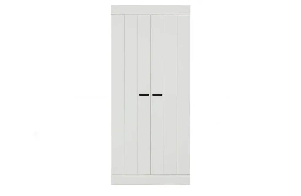 WOOOD - Schrank Connect, 2-türig, Kiefer, weiss, 175x77x56 cm