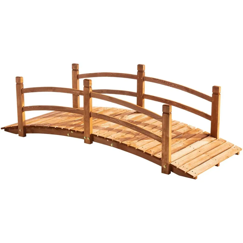 Gartenbrücke aus Holz 185 cm x 72 cm x 58 cm